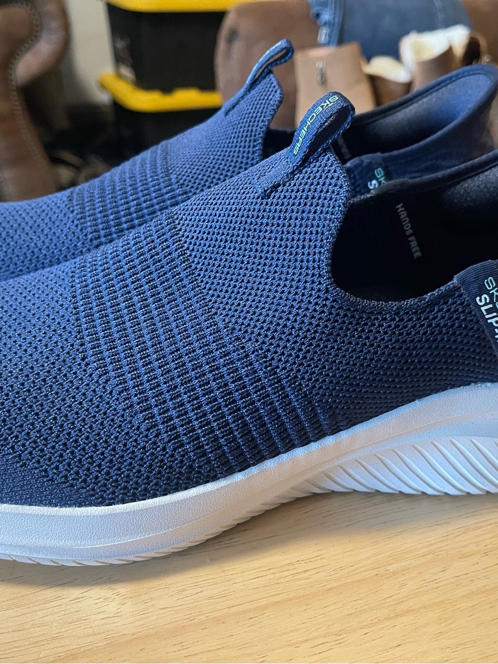 Skechers Slip-Ins Blue Slip-On Athletic Sneaker Textile Upper Low Top 149709